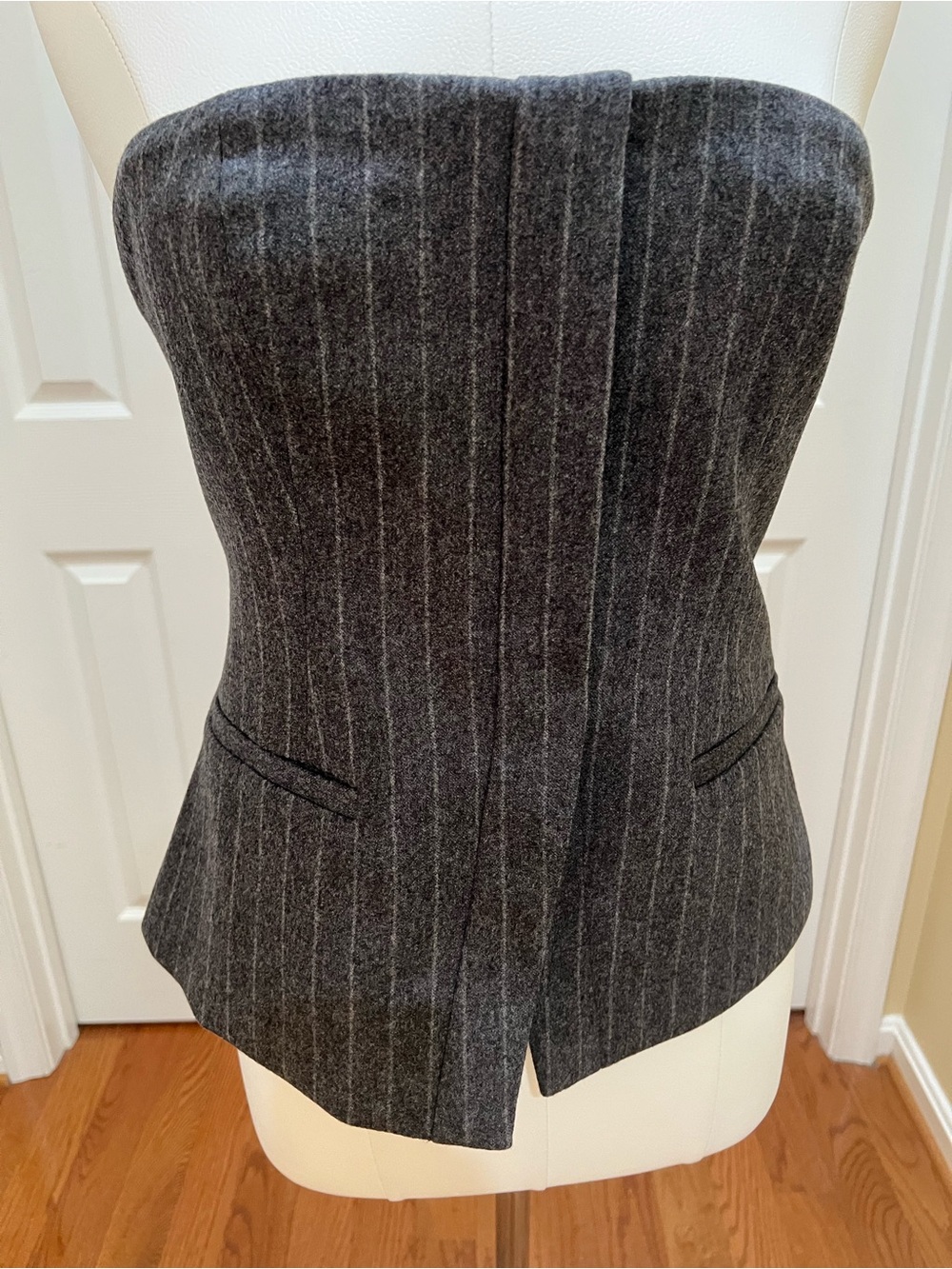 ALC Women’s Flannel Pinstripe Bustier Vest